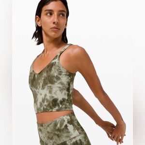 Lululemon Align Tank in Diamond Dye Light Sage Army Green Dark Olive Size 4